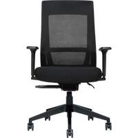 Chaise &agrave; dossier moyen avec m&eacute;canisme &agrave; basculement synchronis&eacute; &agrave; d&eacute;tection de poids , Mailles, Noir St. Lawrence Industrial & Safety Supply