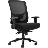 Chaise &agrave; dossier haut avec m&eacute;canisme &agrave; basculement synchronis&eacute; robuste Raven 400, Mailles, Noir, Capacit&eacute; 400 lb St. Lawrence Industrial & Safety Supply