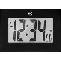 Horloge &agrave; grand cadre, Num&eacute;rique, &agrave; piles, 9" la x 1" p x 6,5" h, Noir St. Lawrence Industrial & Safety Supply