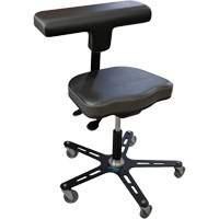 VEGA-T Ergonomic Industrial Chair, Mobile, Adjustable Height, 280 lbs. Capacity St. Lawrence Industrial & Safety Supply