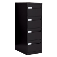 Vertical Filing Cabinet with Recessed Drawer Handles, 4 Drawers, 18.15" W x 26.56" D x 52" H, Black St. Lawrence Industrial & Safety Supply