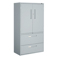 Multi-Stor Cabinet, Steel, 3 Shelves, 65-1/4" H x 36" W x 18" D, Grey St. Lawrence Industrial & Safety Supply