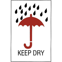 "Keep Dry" Special Handling Labels, 6" L x 4" W, Red on White St. Lawrence Industrial & Safety Supply