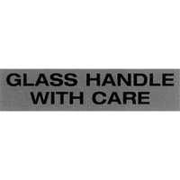 &eacute;tiquettes pour traitement sp&eacute;cial Glass Handle with Care, 5" lo x 2" la, Noir/rouge St. Lawrence Industrial & Safety Supply