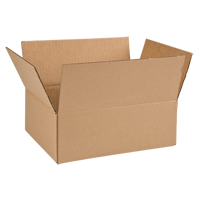 Boîte en carton ondul&eacute;, 12" lo x 9" la x 4" h, ondulations C St. Lawrence Industrial & Safety Supply