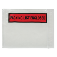 Packing List Envelope, 4-1/2" L x 5-1/2" W, Backloading Style St. Lawrence Industrial & Safety Supply