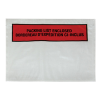 Pochette pour bordereau d'exp&eacute;dition, 7" lo x 5-1/2" la, Style Insertion par l'arri&egrave;re St. Lawrence Industrial & Safety Supply