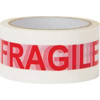 "Fragile" Box Sealing Tape, Hot Melt Adhesive, 2 mils, 48 mm (2") x 100 m (328') St. Lawrence Industrial & Safety Supply
