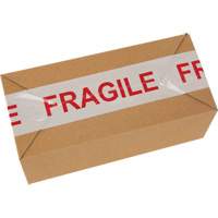 "Fragile" Box Sealing Tape, Hot Melt Adhesive, 2 mils, 48 mm (2") x 100 m (328') St. Lawrence Industrial & Safety Supply