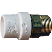 Adaptateur de tuyau filet&eacute;, Noeud x MPT, 1" dia., Laiton/PVC-C St. Lawrence Industrial & Safety Supply