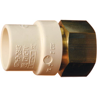Adaptateur de tuyau filet&eacute;, Noeud x FPT, 1" dia., Laiton/PVC-C St. Lawrence Industrial & Safety Supply