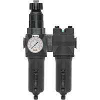 Filtre/r&eacute;gulateur + filtre coalescent drain manuel avec bol en m&eacute;tal Modulair 400, 1/4" NPT, 200 psi, Capacit&eacute; de 9,1 oz liq. St. Lawrence Industrial & Safety Supply