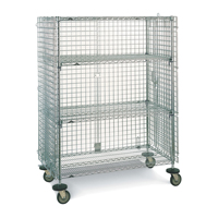 Chariots en treillis m&eacute;tallique, Chrom&eacute;, 21-1/2" x 68-1/2" x 40", Capacit&eacute; 500 lb St. Lawrence Industrial & Safety Supply