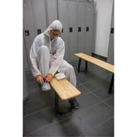 Locker Room Bench, Wood, 48" L x 9-1/2" W x 16-1/2" H St. Lawrence Industrial & Safety Supply