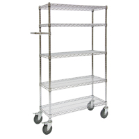 Chariots &agrave; pousser, Chrom&eacute;, 30' x 60" x 14", Capacit&eacute; 800 lb St. Lawrence Industrial & Safety Supply