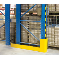Protecteurs d'all&eacute;es de rayonnages, 3" la x 50" lo x 16" h, Jaune s&eacute;curit&eacute; OSHA St. Lawrence Industrial & Safety Supply