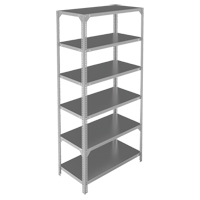 Shelving Unit, Galvanized Steel, Slotted Angle, Starter, 48" W x 72" H x 18" D St. Lawrence Industrial & Safety Supply