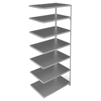 Shelving Unit, Galvanized Steel, Slotted Angle, Add-On, 36" W x 84" H x 24" D St. Lawrence Industrial & Safety Supply