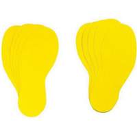 Floor Marking Labels, Footprint, 12" L x 3.75" W, Yellow, Vinyl St. Lawrence Industrial & Safety Supply