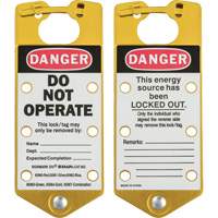Moraillons de verrouillage &eacute;tiquet&eacute;s, Jaune St. Lawrence Industrial & Safety Supply