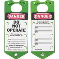 Moraillons de verrouillage &eacute;tiquet&eacute;s, Vert St. Lawrence Industrial & Safety Supply