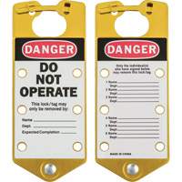 Moraillons de verrouillage &eacute;tiquet&eacute;s, Jaune St. Lawrence Industrial & Safety Supply