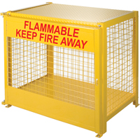 Armoires pour cylindres &agrave; gaz, nbre de bouteilles: 6, 44" , 30" , 37" , Jaune St. Lawrence Industrial & Safety Supply