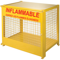 Armoires pour cylindres &agrave; gaz, nbre de bouteilles: 6, 44" , 30" , 37" , Jaune St. Lawrence Industrial & Safety Supply