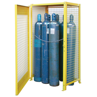 Armoires pour cylindres &agrave; gaz, nbre de bouteilles: 10, 44" , 30" , 74" , Jaune St. Lawrence Industrial & Safety Supply