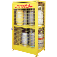 Armoires pour cylindres &agrave; gaz, nbre de bouteilles: 12, 44" , 30" , 74" , Jaune St. Lawrence Industrial & Safety Supply
