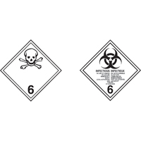 TDG Shipping Labels, Class 6.1, Toxic Substances, Paper St. Lawrence Industrial & Safety Supply