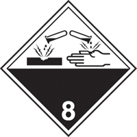 TDG Shipping Labels, Class 8, Corrosives, Paper St. Lawrence Industrial & Safety Supply