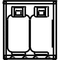 Armoires en aluminium pour bouteilles GPL, nbre de bouteilles: 4, 30" , 32" , 33-1/2" , Argent St. Lawrence Industrial & Safety Supply