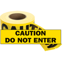 Barricade Tape, English, 3" W x 1000' L, 2 mils, Black on Yellow St. Lawrence Industrial & Safety Supply