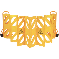 Portable Mobile Barriers, 13' L, Plastic, Yellow St. Lawrence Industrial & Safety Supply