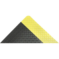 Tapis antifatigue ergonomique Saddle Trax, Losange, 2' x 3' x 1", Noir/Jaune, Vinyle St. Lawrence Industrial & Safety Supply