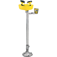 Poste de douche oculaire, Installation Socle, Bol Plastique St. Lawrence Industrial & Safety Supply