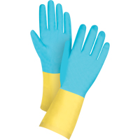 Premium Dipped Chemical-Resistant Gloves, Size Small/7, 12" L, Neoprene/Rubber Latex, Cotton/Flock-Lined Inner Lining, 20-mil St. Lawrence Industrial & Safety Supply