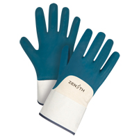 Gants &agrave; poignet de s&eacute;curit&eacute; de poids lourd, 10/T-Grand, R&ecirc;vetement Nitrile, Enveloppe en Coton St. Lawrence Industrial & Safety Supply