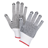 Gants tricot&eacute;s deux c&ocirc;t&eacute;s &agrave; pois, Poly/coton, Deux c&ocirc;t&eacute;s, Calibre 7, Petit St. Lawrence Industrial & Safety Supply