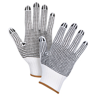 Double-Sided Dotted String Knit Gloves, Poly/Cotton, Double Sided, 7 Gauge, Large St. Lawrence Industrial & Safety Supply
