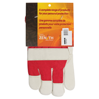 Gants d'ajusteur rouge & blanc doubl&eacute;s pour l'hiver de premi&egrave;re qualit&eacute;, Grand, Paume en Cuir fleur de vache, Doublure en Boa St. Lawrence Industrial & Safety Supply