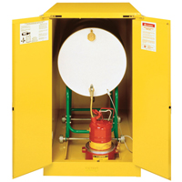 Sure-Grip&reg; EX Horizontal Drum Storage Cabinets, 55 US gal. Cap., Yellow St. Lawrence Industrial & Safety Supply