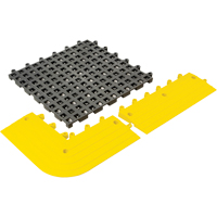ErgoDeck&reg; General Purpose No. 564 Matting, PVC, 1-1/2' W x 1-1/2' L, 7/8" Thick, Charcoal St. Lawrence Industrial & Safety Supply