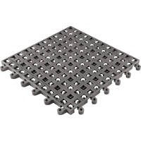 ErgoDeck&reg; General Purpose No. 564 Matting, PVC, 1-1/2' W x 1-1/2' L, 7/8" Thick, Charcoal St. Lawrence Industrial & Safety Supply