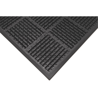 Outfront Reversible No. 227 Mat, Rubber, Scraper Type, Slotted Pattern, 3' x 6', Black St. Lawrence Industrial & Safety Supply