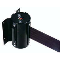 Wall Mount Barrier, Steel, Screw Mount, 12', Black Tape St. Lawrence Industrial & Safety Supply