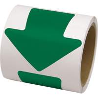 D&eacute;calcomanie en couleur pour le marquage des planchers, Fl&egrave;che, 4" lo x 4" la, Vert, Vinyle St. Lawrence Industrial & Safety Supply