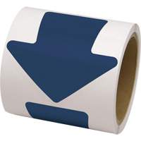 D&eacute;calcomanie en couleur pour le marquage des planchers, Fl&egrave;che, 4" lo x 4" la, Bleu, Vinyle St. Lawrence Industrial & Safety Supply