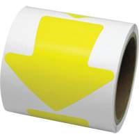 D&eacute;calcomanie en couleur pour le marquage des planchers, Fl&egrave;che, 4" lo x 4" la, Jaune, Vinyle St. Lawrence Industrial & Safety Supply